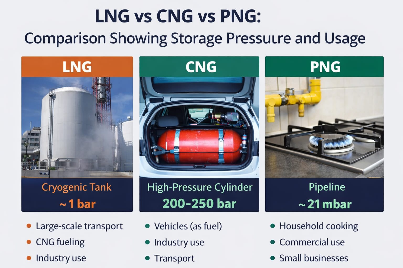 LNG vs CNG vs PNG – Key Differences Explained