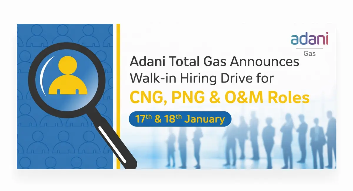 Adani Total Gas recruitment walk-in interview drive news